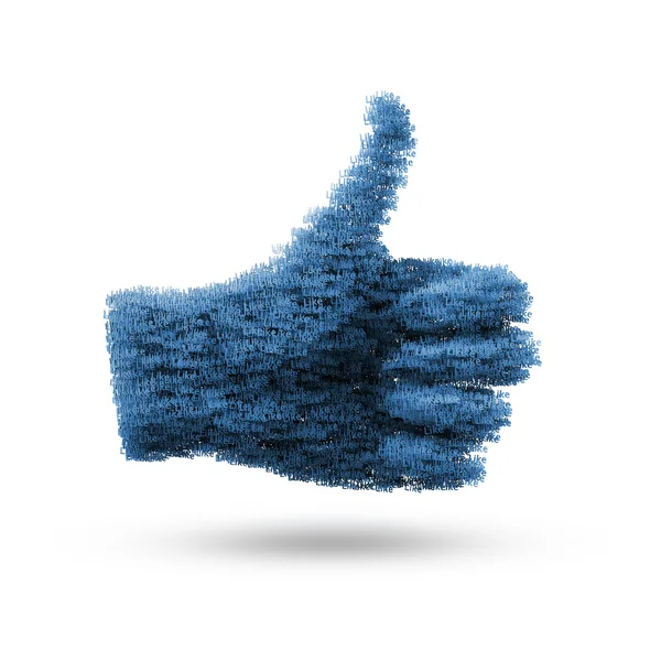 stock image Giant hand formed by ten thousand like words