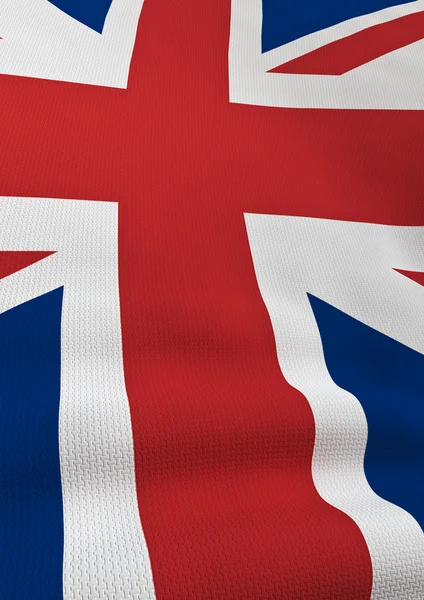 Superficie bandiera britannica dettagliata — Foto Stock