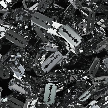 Razor blades background clipart