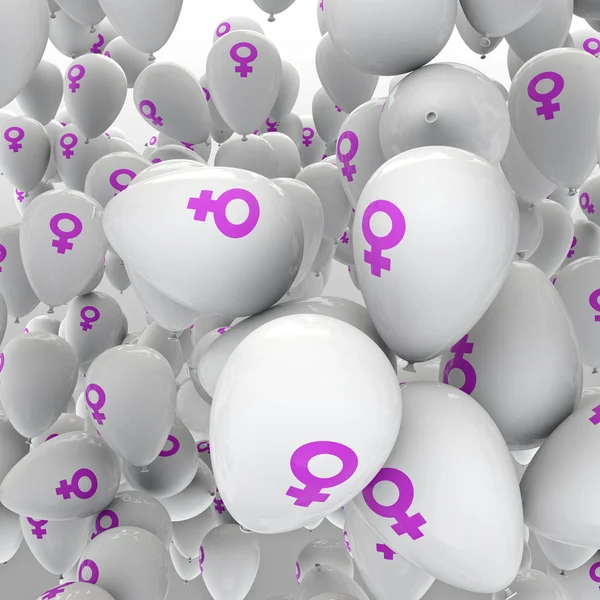 Female balloons — Stock Photo, Image