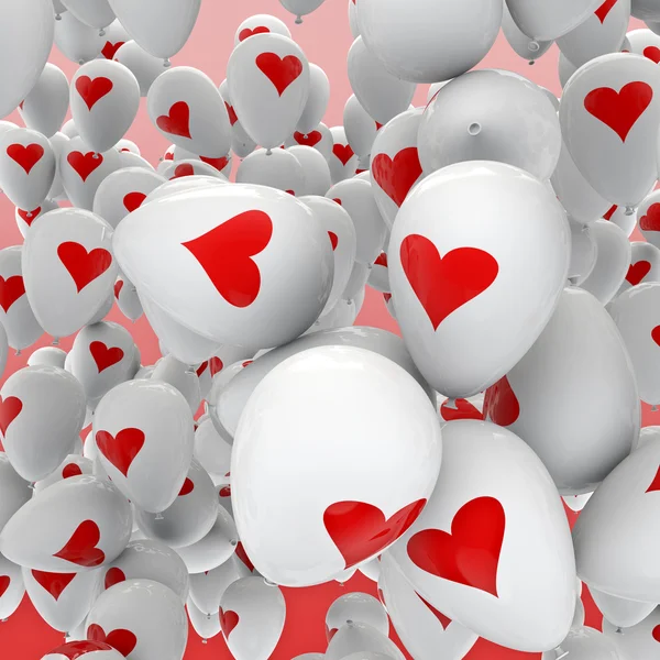 Kalp Balonları — Stok fotoğraf