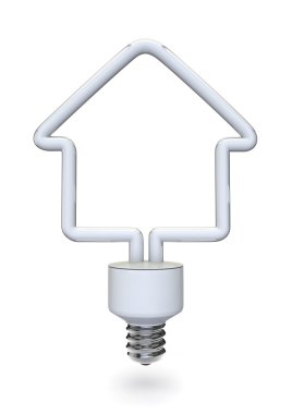 Energy bulb house clipart