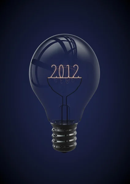 Anno 2012 lampadina — Foto Stock