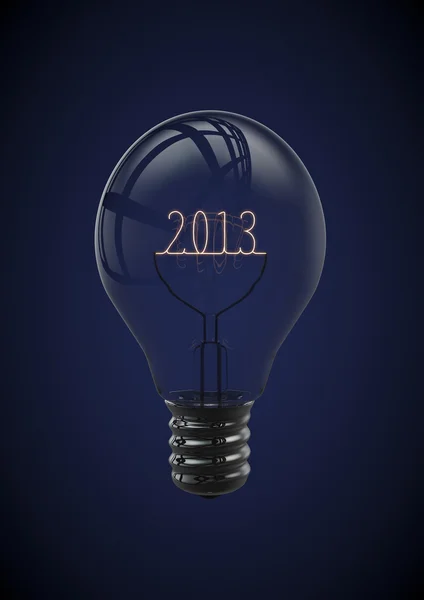 Anno 2013 lampadina — Foto Stock