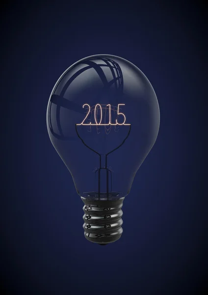 2015 год лампочка — стоковое фото