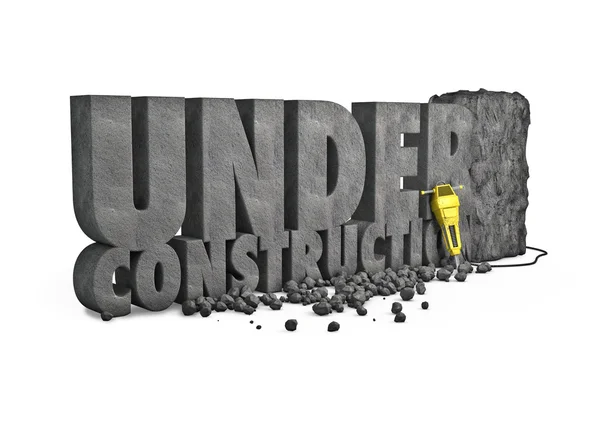 Under construction stone — Stock Photo, Image