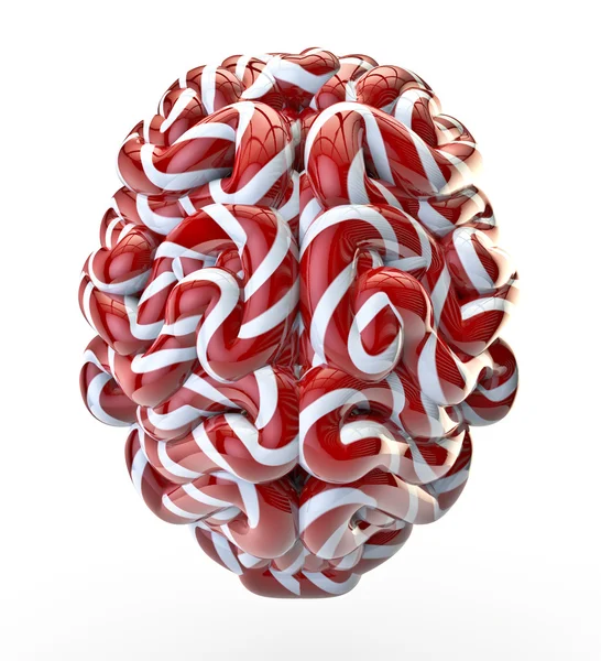 Candy cane hjärnan — Stockfoto