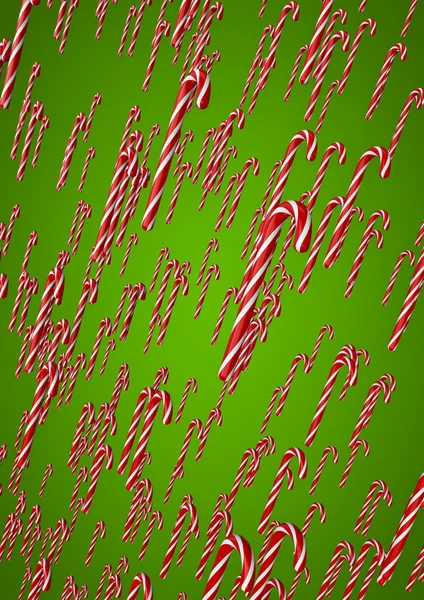 Candy cane regn — Stockfoto