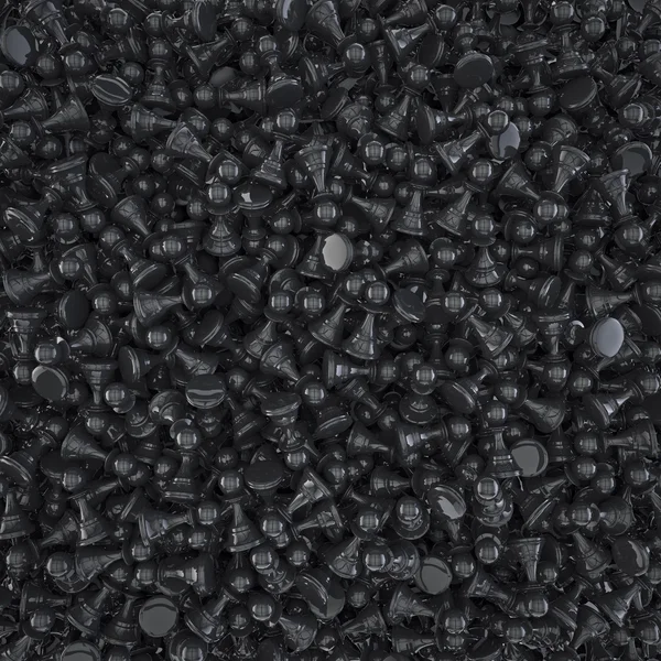 Sea of black pawns — Stock Photo, Image