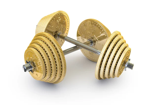 Worth the weight dumbbells — Stock Photo, Image