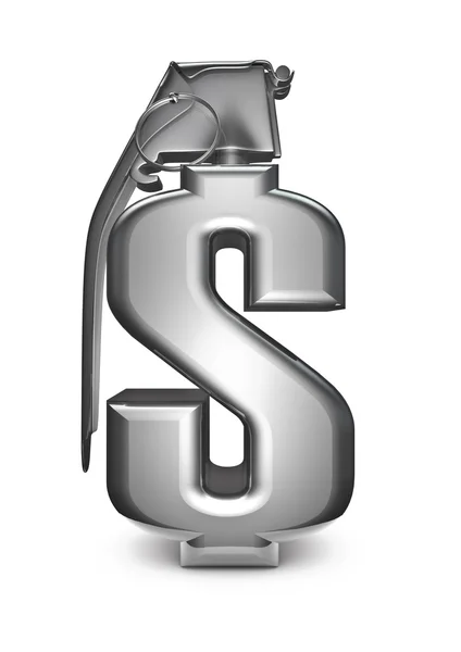 Долар граната в сріблі — стокове фото