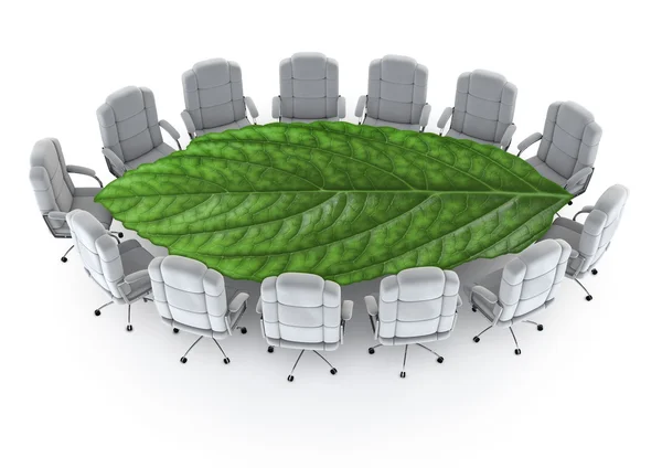 Der grüne Sitzungssaal — Stockfoto