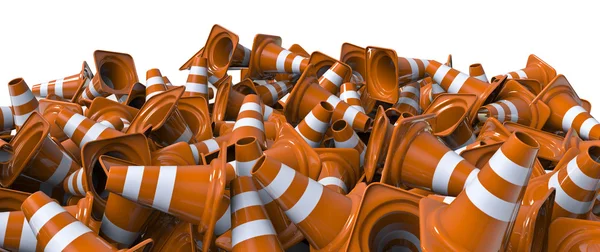 Pilha de cones de tráfego — Fotografia de Stock