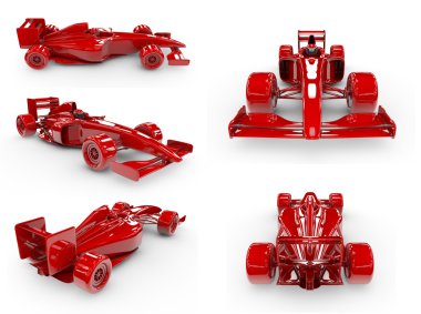 Formula 1 concept SET 2, easy to colorize clipart