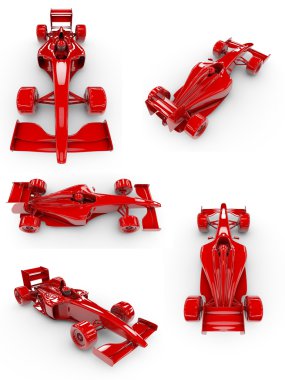 Formula 1 concept SET 1, easy to colorize clipart