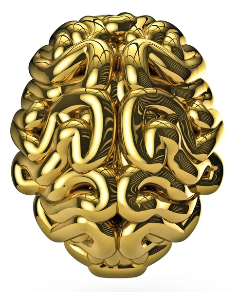 Gold brain — Stock Photo, Image