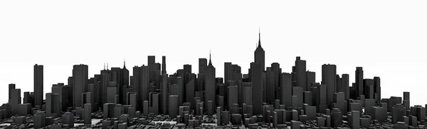Black city panorama — Stock Photo, Image