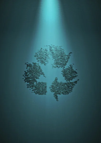 School of fish recycle symbol
