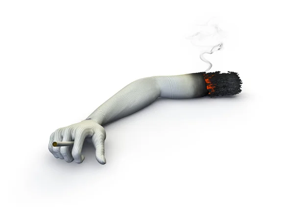 Cigarette arm — Stock Photo, Image
