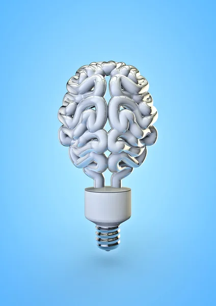 Energi lampa hjärnan — Stockfoto