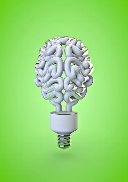 Energiesparlampen-Gehirn — Stockfoto