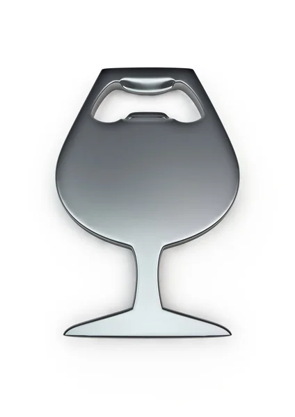 Abridor de garrafa de vidro de vinho — Fotografia de Stock