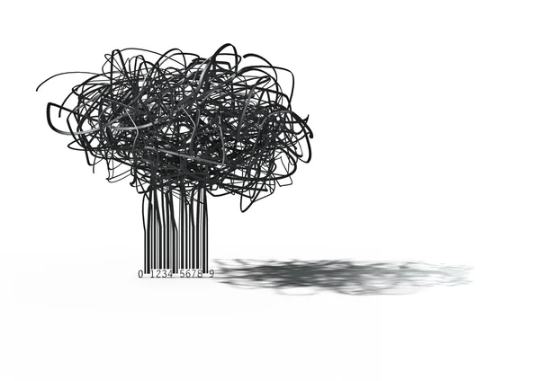 Drzewo kodów kreskowych — Zdjęcie stockowe