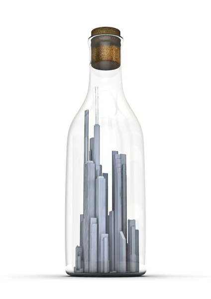 City in a bottle — Stock Photo, Image