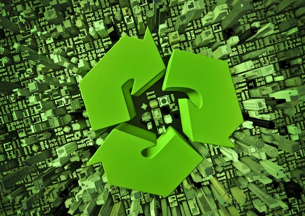 Recycle stad — Stockfoto