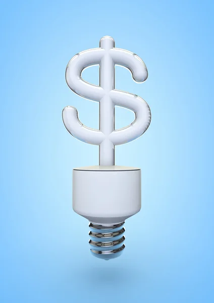 Dollar-Energiesparlampe — Stockfoto