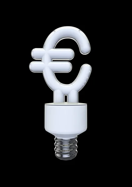Euro energy bulb — Stock Photo, Image