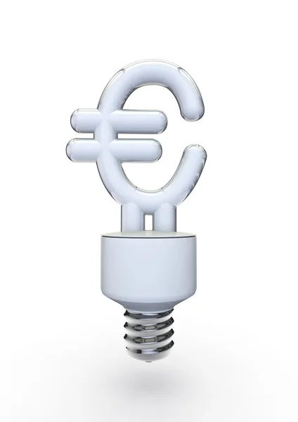 Euro energy bulb — Stock Photo, Image