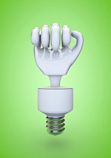 Pugno lampadina di energia — Foto Stock