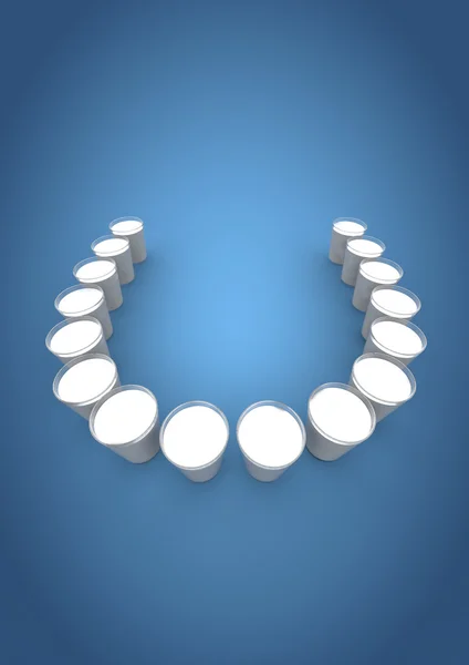 Зубы молочного стекла — стоковое фото