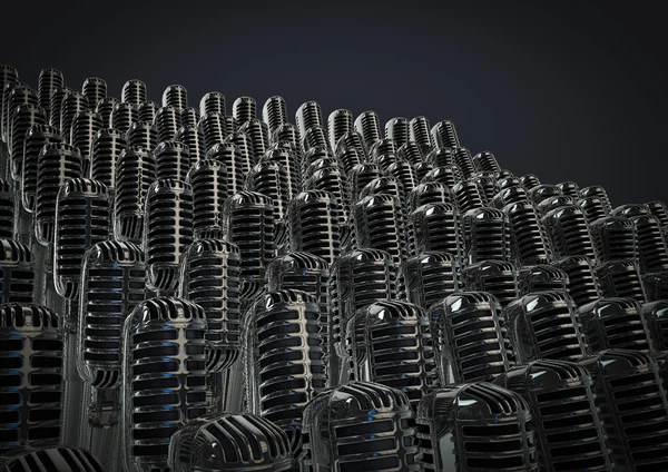 Microphone audience — Stock Photo, Image