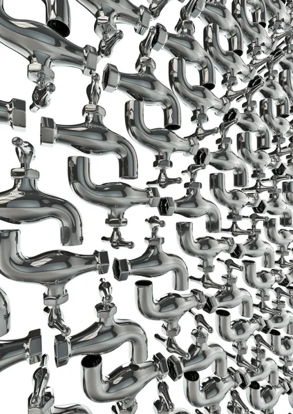 Un sacco di rubinetti — Foto Stock
