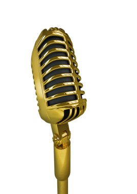 retro altın mikrofon