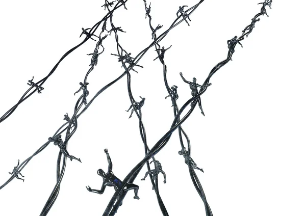 Human barbed wire — Stock Photo, Image