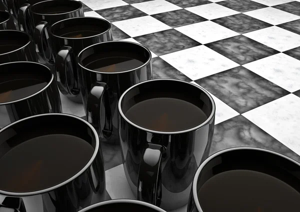 커피 체커 보드 게임 — 스톡 사진