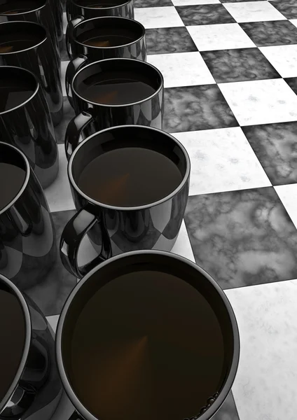 Кофе шашки настольная игра — стоковое фото