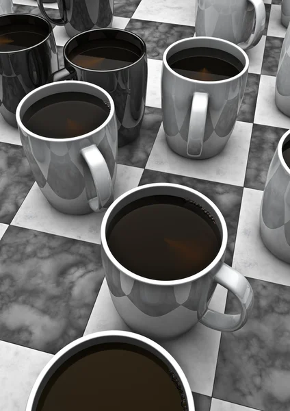 Kahve dama oyunu — Stok fotoğraf
