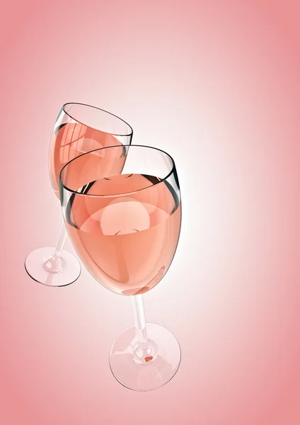 Pink champagne — Stock Photo, Image