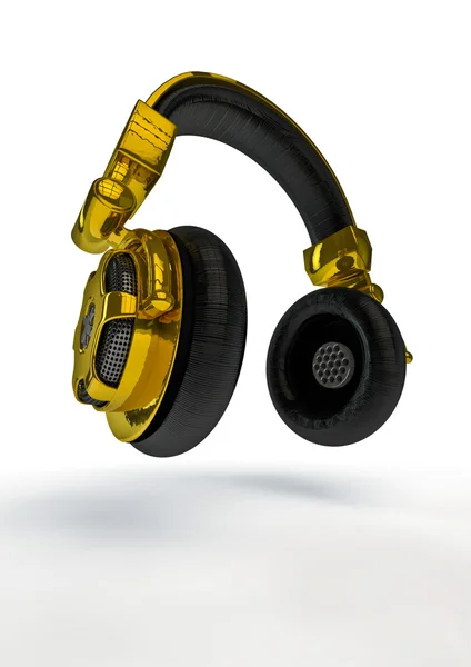 Auriculares oro —  Fotos de Stock