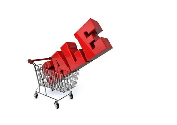 Shopping trolley sale — Stock Photo, Image