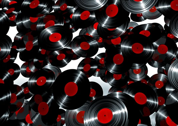 Lots of vinyl records — Stock Photo, Image