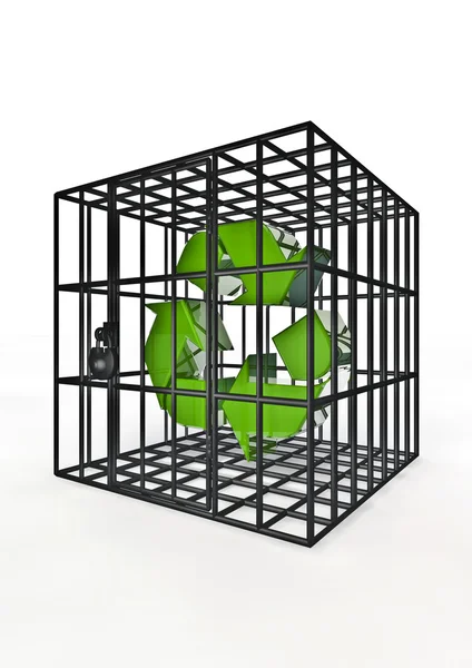 Caged recycle — Stock Photo, Image