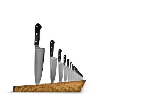 Šéfkuchař nože na bloky — Stock fotografie