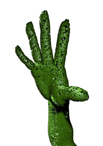 Pixel hand — Stockfoto