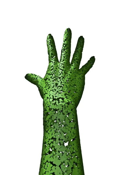 Pixel mão — Fotografia de Stock