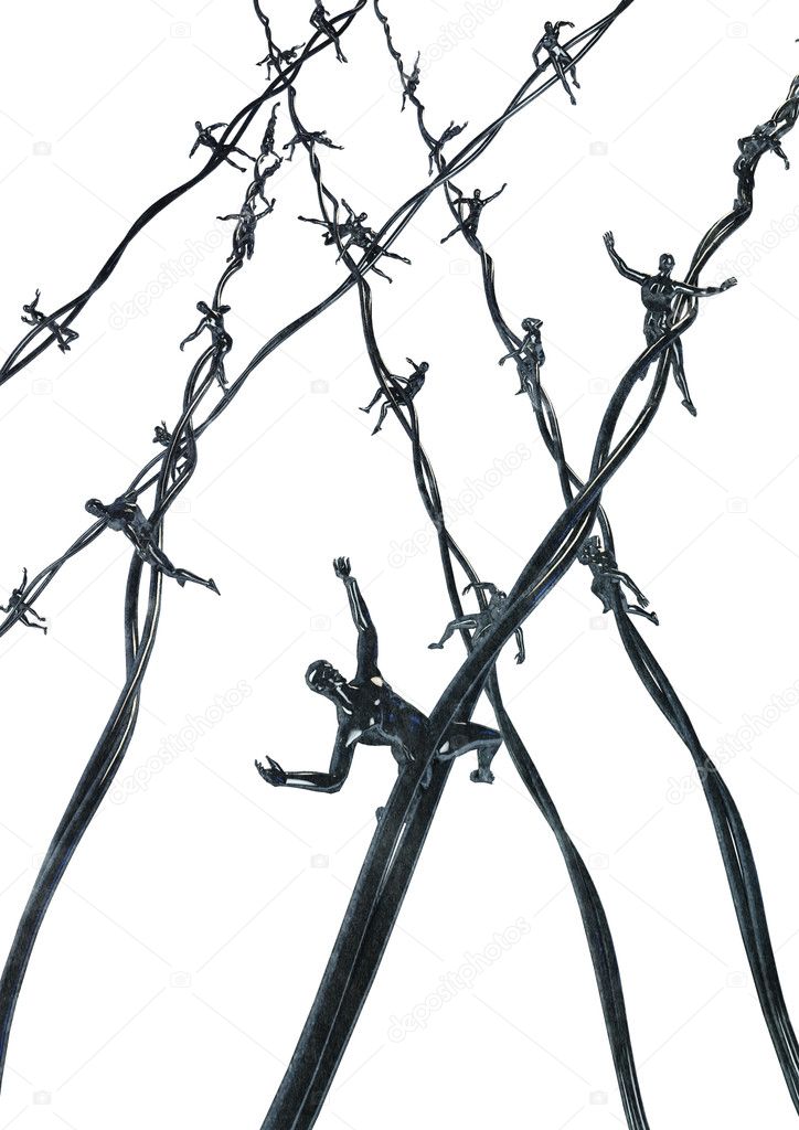 Human barbed wire